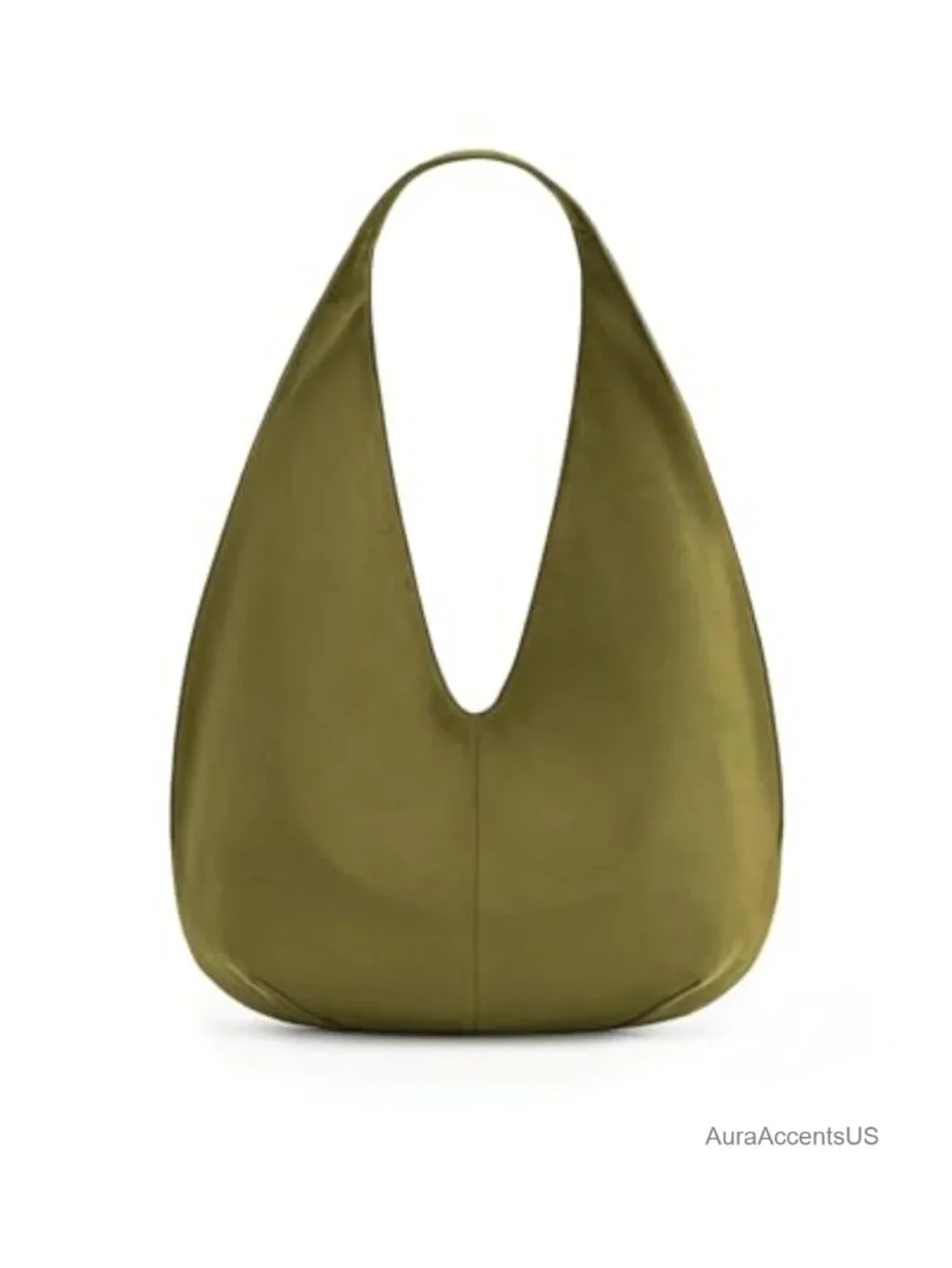 Faux Suede Hobo Shoulder Bag with Magnetic Closure